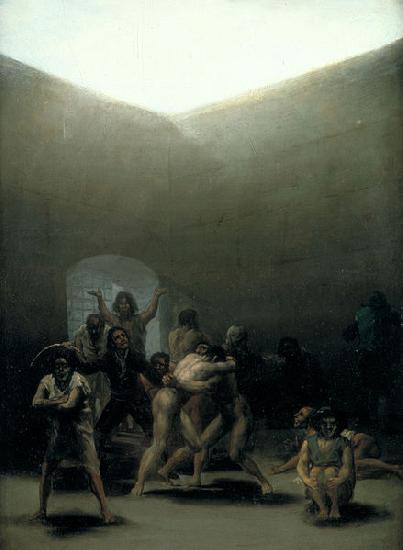 Francisco de Goya Courtyard with Lunatics or Yard with Madmen oil painting image